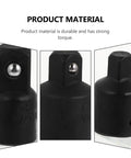 Durable Black Socket Converter Kit Set With 4 Heavy Duty Steel Reducer Adapters Perfect For Car Repair And Household Maintenance Projects That Need Flexibility.