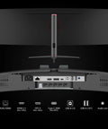 Back view of Curved 49 Inch Ultrawide Gaming Monitor With 144Hz Refresh Rate And 32 By 9 Aspect 3840 By 1080 Resolution HDR400 showing ports