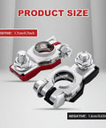 Two Pack Battery Terminal Connectors For Top Post Batteries Positive And Negative Cable Terminals with Plastic Bottoms