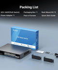 18 Port 2.5G PoE Switch Unmanaged With 16 PoE Ports And 2x 10G SFP Uplink All-In-One Power Budget Up To 250W packaging contents