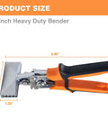 3 Inch Sheet Metal Hand Seamer With Ergonomic Grip Handle And Pro Grade Straight Jaw Pliers, product dimensions shown