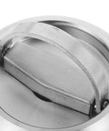 Close-up of Hidden Recessed Pull Handles For Sliding Barn Doors, Stainless Steel Concealed Design, Low-Profile Door Hardware