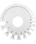 Stainless Steel Wire Diameter Gauge 0-36 Inch for Copper, Brass and Other Non Ferrous Metals showing engraved scale for precision.
