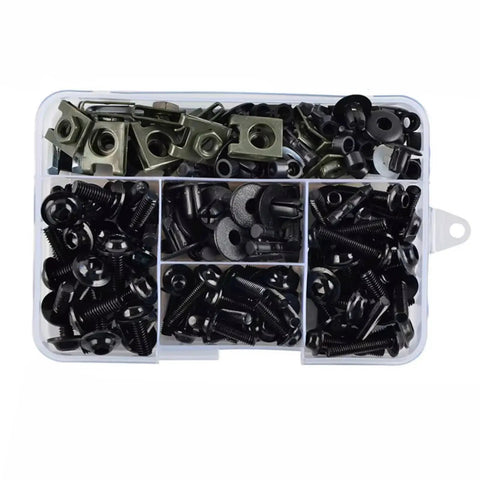 ZX6R ZX7R ZX9R ZX10R ZX10RR Motorcycle Fairing Bolts Screws Kit Nut Clips Washers Assortment Durable alloy hardware set in organizer box