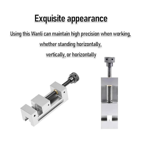 Top Shelf Industrial Right Angle Vise For CNC Milling Machines And Bench Grinders Hella Sturdy Hardened Steel Precision Flat Jaw Clamp Solid Workholding Block QGG150 shown from two angles.