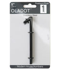 OLADOT 5-inch black stainless steel floating house number with nail kit for floating or flush installation