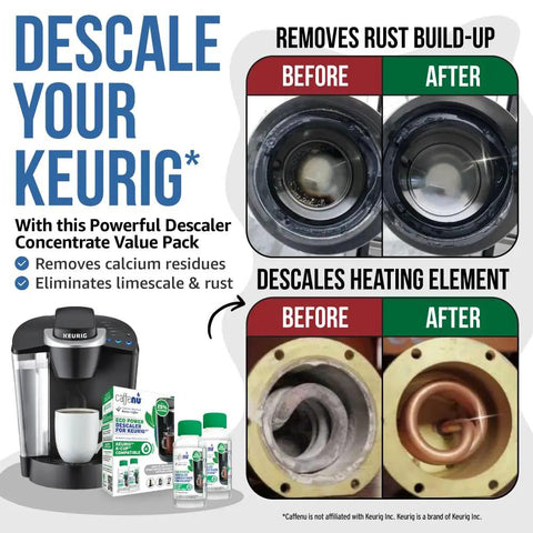 Descaling Kit For Pod Coffee Makers, Two Bottles Of Descaler Solution, Removes Limescale For Hotter Coffee, Extends Your Coffee Maker Life