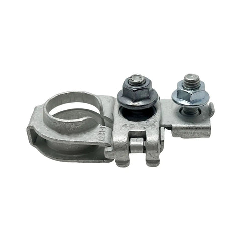 Heavy Duty Positive Battery Terminal End Connector For Hyundai Kia Lexus 919803X010 with silver metal finish.