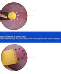 Pro Grade Natural Rubber Sandpaper Cleaning Stick Telescoping Debris Eraser for Sanding Belts and Discs in use
