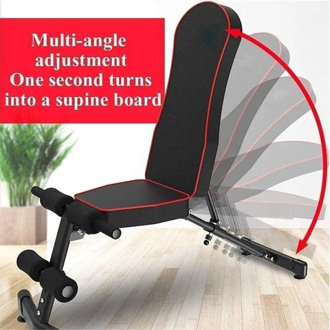 Adjustable Weight Bench For Home Gym With Multi Angle Training, Sit Up And Ab Bench with folding mechanism in use