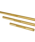Beefed Up Heavy Duty Aluminum Tie Rod Sleeve Seven Eighths Inch OD Ten Inch Long 6061T6 Anodized Adjustable Tube, gold