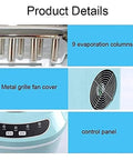 Compact Counter Top Ice Maker Machine Automatic Portable Ice Cube Generator With High Capacity Water Tank Backyard Bash Ready To Keep Drinks Frosty All Season Long product details showing 9 evaporation columns, metal fan cover, and control panel.