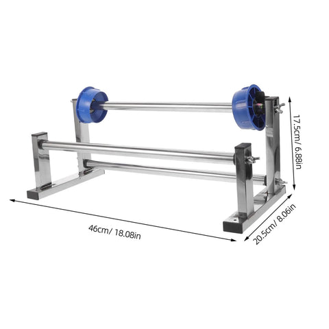 Manual Stretch Film Dispenser Stand For Shipping Supplies Hand Operated Wrap Film Holder With Metal And Plastic Construction Lightweight Yet Sturdy For Easy Desktop Wrapping And Efficient Warehouse Or Home Packing, 46cm x 20.5cm