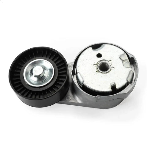 Heavy Duty Serpentine Drive Belt Tensioner Pulley Kit Fits Dodge Ram 1500 3.6L V6 Engine Automatic Adjustment Stops Squealing Slipping Keeps Ride Smooth Reliable For Long Distances No Hassle On The Road Today, metal pulley close-up