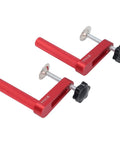 Two Pack 19mm Aluminum Alloy Bench Dog Clamps With Adjustable Height And Rubber Pad Beefy Bench Hole Clamps For Woodworking