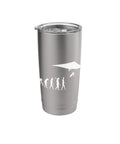 Epic Hang Gliding Evolution Insulated Stainless Steel Tumbler With Soaring Hang Glider Graphic For Adrenaline Junkies And Sky Lovers