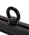 Heavy Duty Eight Pack M8 T Slot Track Tie Down Anchors Black Coated Stainless Steel Eye Bolts mounted in track.