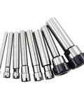 Set of Solid ER Extension Rod Collet Chucks for CNC Milling and Lathe Tools, high-speed rotation, metal construction.