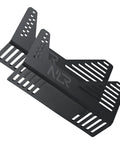 Universal Seat Mounting Bracket for Sim Rigs and Racing Setups, heavy duty black steel viewed from above