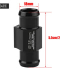 Upgrade Your Ride With This Premium Motorcycle Water Temperature Sensor Adapter in 18Mm size, 5.5cm long, CNC aluminum construction.