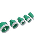 Heavy Duty 5 Pc Hole Saw Set With M14 Connector For Drilling Glass Tile And Marble Thickened Coating Makes Quick Work Of Tough Home Reno DIY Projects Like A Champ, 5 green diamond hole saw bits