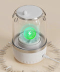 Compact Portable Washing Machine For Travelers And Students Slick Laundry Appliance with clear lid and power indicator.