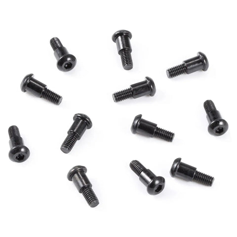 Built To Last Upgrade Your Rig With These Grade 12.9 Hex Buttonhead Kingpin Shoulder Screws 10 Piece M3x4x10mm Gear Swap Set Tailored For SCX10 AR44 AR45 And Capra Portal Axle Builds - black alloy steel screws, M3x4x10mm, 10 pack.