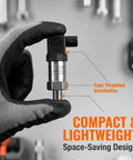 Industrial Pressure Transmitter Sensor 0-3000 PSI With 1/4 NPT Thread Stainless Steel Gauge shown in hand for scale, used for oil, fuel, water, and air