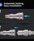 Two Pack M14 to M16 Heavy Duty Hydraulic Quick Connect Adapters for AGT Mini Excavator Hose M14 Female to M16 Male Metric Fittings