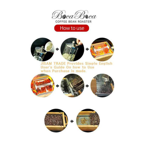 Home Coffee Bean Roaster 250 With Transparent Glass Chamber Noiseless Operation Large Capacity Rapid Cooling steps