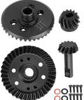 Beefed Up One Tenth Scale RC Differential Gear Assembly Upgrade Kit With Steel Front And Rear Helical Gears for 4x4 models