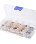 Brass M2 Hex Column Standoff Spacer Kit 300 Piece Assortment For PCB Mounts And Electronics Nuts And Screws Set For Spacing Panels Gears And Enclosures Pro Grade Hardware in compartment case