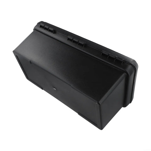 Real Deal 14 Inch Straight Up Plastic Toolbox Storage Container Featuring Dead Nuts Abs Snappy Lock System And Ergonomic Non Slip Handles viewed from the top.