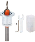 Rock Solid Countersink Drill Bit Set With Adjustable Depth Battle Tested Tungsten Steel Alloy Counterbore Bits components with wrench and case.