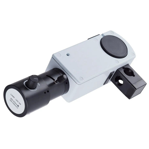T670Q PL FLLED B Fluorescence Microscope With Blue Band LED Illumination, Infinity-Corrected Optics, Koehler Illumination, Five Plan Objectives 4X 10X 20X 40X 100X on white background