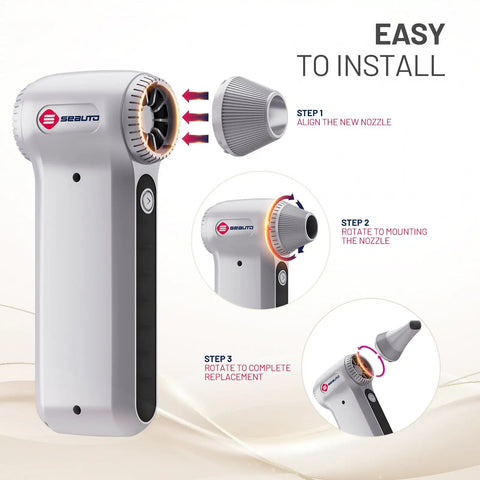 Beast Mode 250,000 RPM Air Duster With Ergonomic Grip Three Gear Blower for Cleaning Computers Keyboards Appliances installation steps