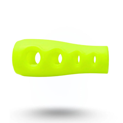 Neon Yellow 2.5 Inch Regulator Hose Protector for Scuba Diving with vented self-draining design, durable plastic guard