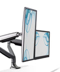 Prime Desktop Real Estate Upgrade Featuring Smooth Gas Spring Articulation Fits Up To 32 Inch Vesa 75 100 Displays with dual monitor setup.