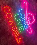 Cowgirl Beer Bar Neon Sign LED Light For Home Office Bedroom Pub Cafe Wall Decor 17 Inch Handmade Neon Tube Light With Bright Glow Eco Friendly Vibrant Nighttime Vibe