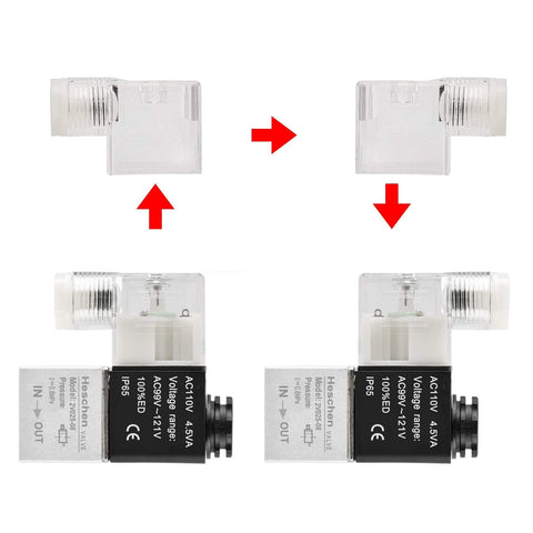Electrical Pneumatic Solenoid Valve 2V025-08, 110VAC, PT1/4 Port, 2 Position 2 Way Normally Closed, installation process