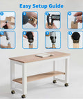 Easy setup guide for Heavy Duty Two Inch Brass Ball Casters With Locking Brakes, Smooth Rolling TPR Rubber Wheels.
