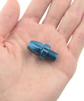 Close-up of a blue aluminum alloy brake lever adjustment screw for Two Pack Aluminum Alloy Brake Levers With Adjustment Screws