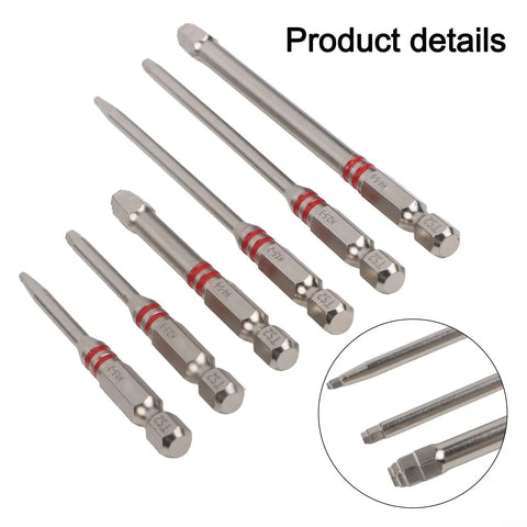Heavy Duty Magnetic Hex Screwdriver Bits Set With Pagoda Torque Tip 6 Piece Multi Size Kit Built To Fit Electric Drills And Wrenches Perfect For Pro Pros And Weekend Warriors Who Need Serious Grip And Quick Fixes, six steel bits