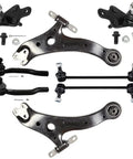 Toyota Avalon Camry Front Suspension Kit 8 Piece Set With Front Lower Control Arms And Ball Joints Fits 2013 2014 2015 2016 2017 2018 Avalon And 2012 2013 2014 2015 2016 2017 Camry Replacement Parts Built To Last For A Smooth Ride And Tight Handling. 8-piece front suspension kit with control arms, ball joints, and tie rods
