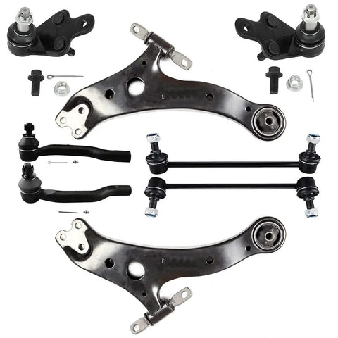 Toyota Avalon Camry Front Suspension Kit 8 Piece Set With Front Lower Control Arms And Ball Joints Fits 2013 2014 2015 2016 2017 2018 Avalon And 2012 2013 2014 2015 2016 2017 Camry Replacement Parts Built To Last For A Smooth Ride And Tight Handling. 8-piece front suspension kit with control arms, ball joints, and tie rods