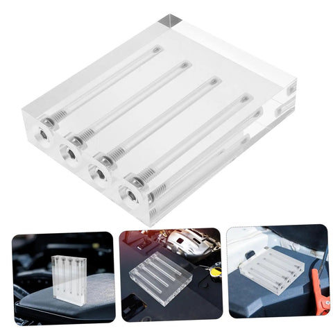 Shop Ready Oil Quality Comparator And Transmission Viscosity Tester Stand For Easy Engine Oil Analysis And Maintenance In Auto Service Centers Acrylic Tester For Quick Pro Grade Automotive Diagnostics, clear acrylic stand