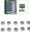 Buttery Smooth 10 Pcs Nylon Pulley Rolling Bearing Wheels For Furniture Drawer And Sliding Door Runner Hardware with metal center.