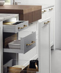 Kitchen cabinets with Five Inch Center To Center Warm Champagne Bronze Modern Cabinet Pulls In Brushed Zinc Alloy