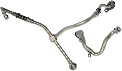 Turbocharger Oil Supply and Return Line Kit for Ford Models Direct Replacement Plug and Play Install Ready OEM Style Tubing Durable