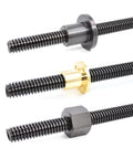 Beefy 8mm Lead Screw T8 X 2 TR8 X 2 620mm Long With Nut For 3D Printer Accessories Built To Last Durable 45 Steel Blackened Finish